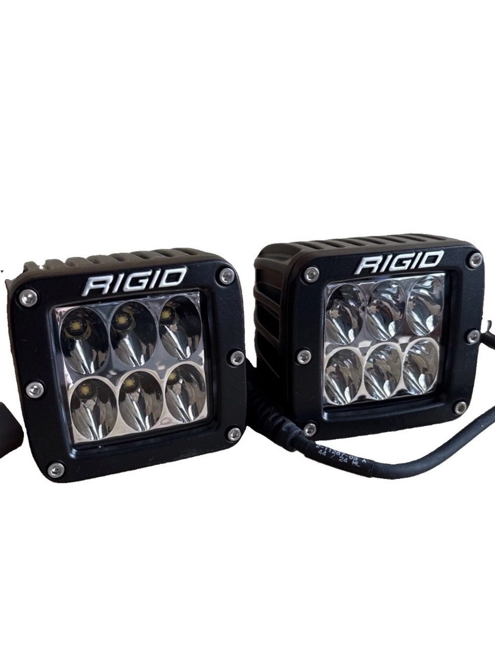 Rigid 502313 D-Series PRO Driving Square LED Lights Pair Kit Set Black